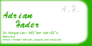 adrian hader business card